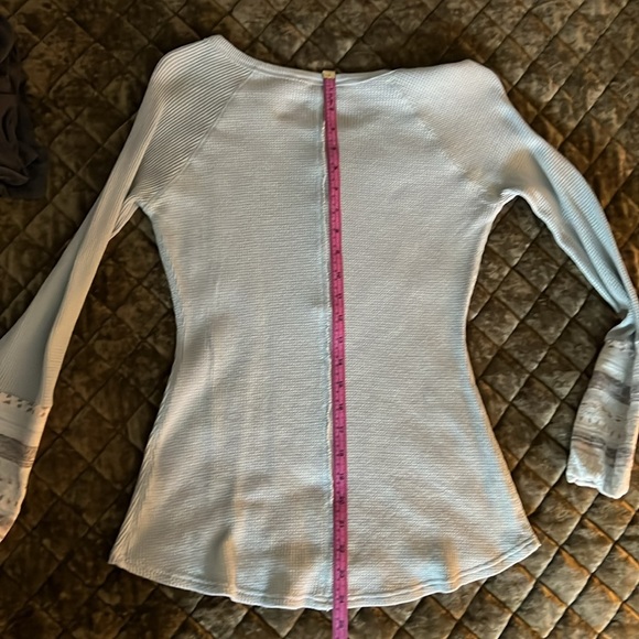 Sundance light blue thermal pattern cuffs size small - Picture 8 of 9